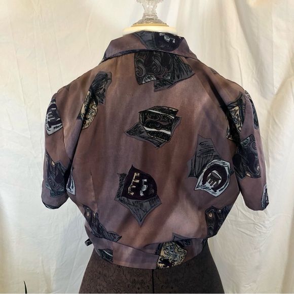 Vintage 1980s/90s Abstract Print Handmade Skirt Set - Picture 3 of 13